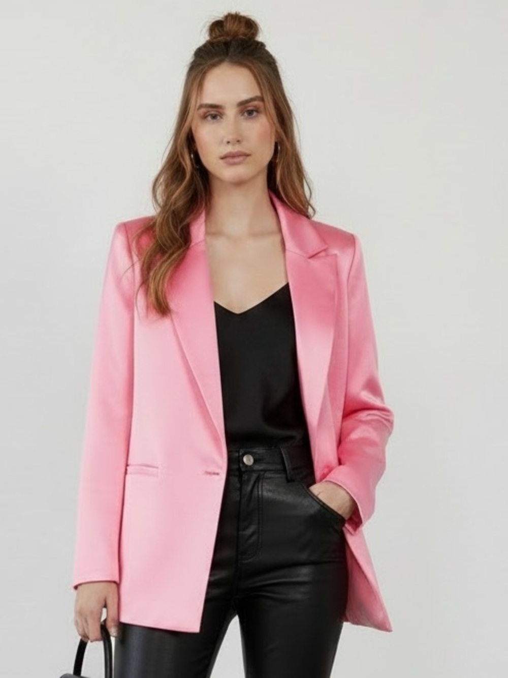 Primrose Pink NWOT Alice + Olivia Satin Blazer| Sz 6